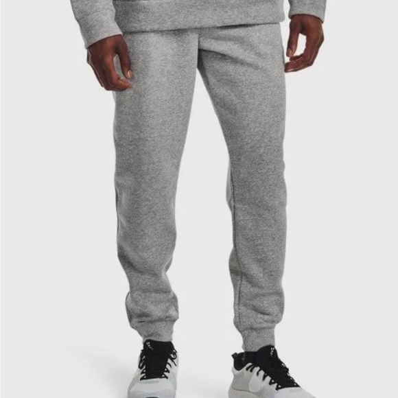 Under Armour Men's Heather Gray Hustle Fleece Joggers - Picture 2 of 4